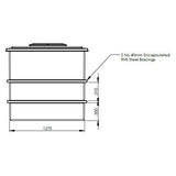 2726L One Piece Insulated GRP Water Tank Dimensions 2