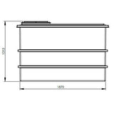 2726L One Piece Insulated GRP Water Tank Dimensions