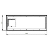 3000L One Piece Insulated GRP Water Tank Top Dimensions
