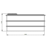3185L One Piece Insulated GRP Water Tank Dimensions