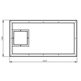 3185L One Piece Insulated GRP Water Tank Top Dimensions