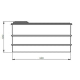 3636L One Piece Insulated GRP Water Tank Dimensions