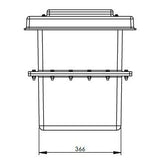 90 Litre GRP Water Tank - Two Piece Insulated Dimensions 2