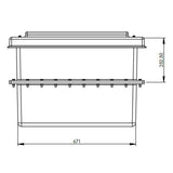 90 Litre GRP Water Tank - Two Piece Insulated Dimensions