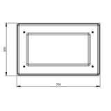 90 Litre GRP Water Tank - Two Piece Insulated Lid Dimensions