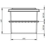 225 Litre GRP Water Tank - Two Piece Insulated dimensions