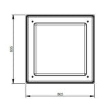 225 Litre GRP Water Tank - Two Piece Insulated top dimensions