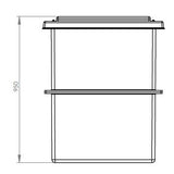 338 Litre GRP Water Tank - Two Piece Insulated Height dimension