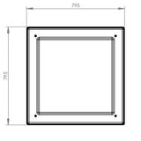 338 Litre GRP Water Tank - Two Piece Insulated Lid Dimensions