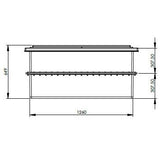 680 Litre GRP Water Tank - Two Piece Insulated Dimensions