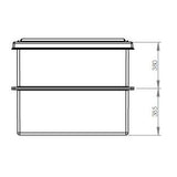 712 Litre GRP Water Tank - Two Piece Insulated Dimensions