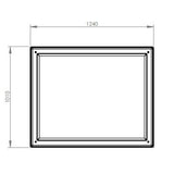 712 Litre GRP Water Tank - Two Piece Insulated Lid Dimensions