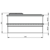 1135 Litre GRP Water Tank - Two Piece Insulated Dimensions