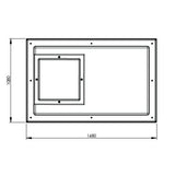 1135 Litre GRP Water Tank - Two Piece Insulated Lid Dimensions