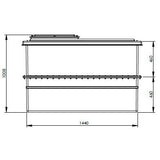 1364 Litre GRP Water Tank - Two Piece Insulated Dimensions