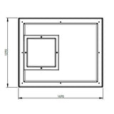 1364 Litre GRP Water Tank - Two Piece Insulated lid Dimensions
