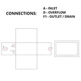 1364 Litre GRP Water Tank - Two Piece Insulated Connection Pads