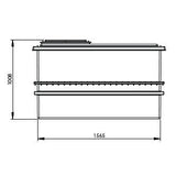 1590 Litre GRP Water Tank - Two Piece Insulated Dimensions