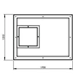 1590 Litre GRP Water Tank - Two Piece Insulated Lid dimensions