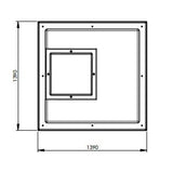 1818 Litre GRP Water Tank - Two Piece Insulated Lid Dimensions