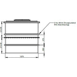 2726 Litre GRP Water Tank - Two Piece Insulated Dimensions 2