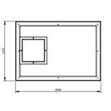 2726 Litre GRP Water Tank - Two Piece Insulated Lid Dimensions
