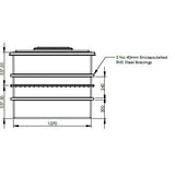 3185 Litre GRP Water Tank - Two Piece Insulated Dimensions 2