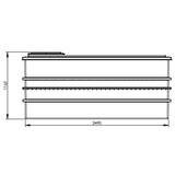3185 Litre GRP Water Tank - Two Piece Insulated Dimensions