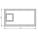 3185 Litre GRP Water Tank - Two Piece Insulated Lid Dimensions