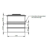 3636 Litre GRP Water Tank - Two Piece Insulated Dimensions 2