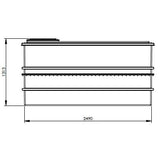 3636 Litre GRP Water Tank - Two Piece Insulated Dimensions