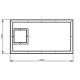 3636 Litre GRP Water Tank - Two Piece Insulated Lid Dimensions