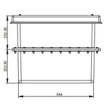 125 Litre GRP Water Tank - Two Piece Insulated Dimensions 2