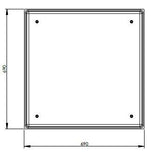 125 Litre GRP Water Tank - Two Piece Insulated Lid dimensions