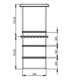 375 Litre GRP Water Tank - Two Piece Insulated Dimensions 2