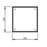 375 Litre GRP Water Tank - Two Piece Insulated Lid Dimensions