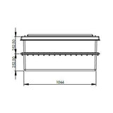 500 Litre GRP Water Tank - Two Piece Insulated Dimensions 2