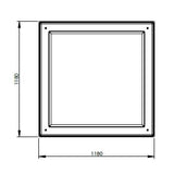 500 Litre GRP Water Tank - Two Piece Insulated Lid Dimension