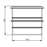 501 Litre GRP Water Tank - Two Piece Insulated Dimensions