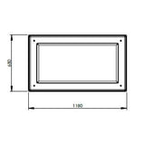 501 Litre GRP Water Tank - Two Piece Insulated Lid Dimensions