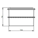 751 Litre GRP Water Tank - Two Piece Insulated Dimensions