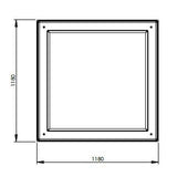 751 Litre GRP Water Tank - Two Piece Insulated Lid Dimensions