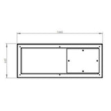 1050 Litre GRP Water Tank - Two Piece Insulated Lid Dimensions