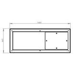 1125 Litre GRP Water Tank - Two Piece Insulated lid dimensions