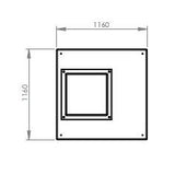 2001 Litre GRP Water Tank - Two Piece Insulated lid Dimensions