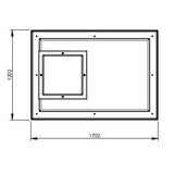 2250 Litre GRP Water Tank - Two Piece Insulated Lid Dimensions
