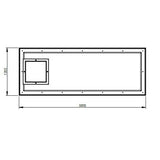 3000 Litre GRP Water Tank - Two Piece Insulated Lid Dimensions